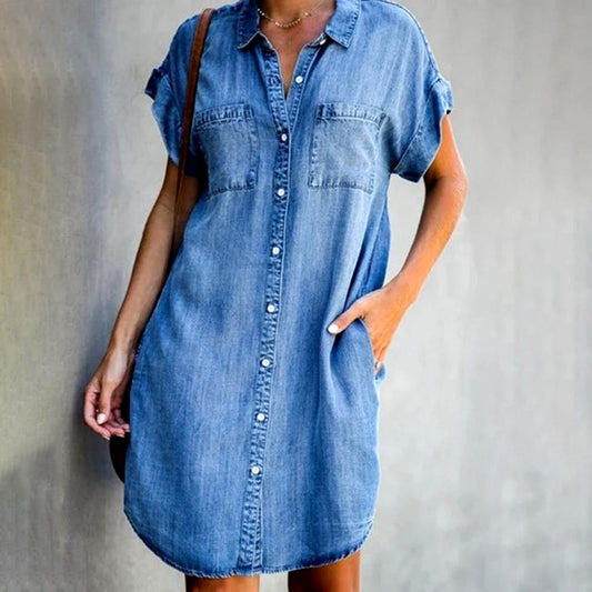 "Eva" vestido vaquero de diseño