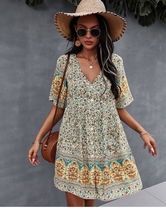Vestido boho de diseño "Paula