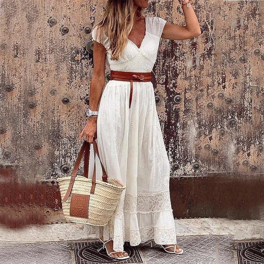 "Carlina" vestido maxi de diseño