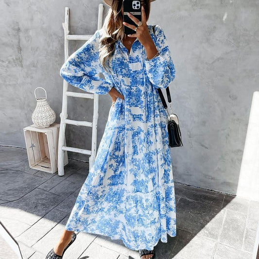 Vestido de diseño "Rita" con estampado floral