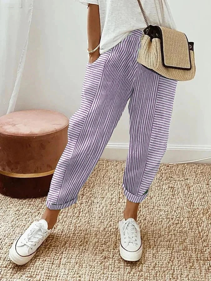 Pantalones a rayas Elegantes y versátiles
