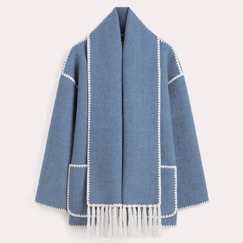 Abrigo bufanda casual para mujer