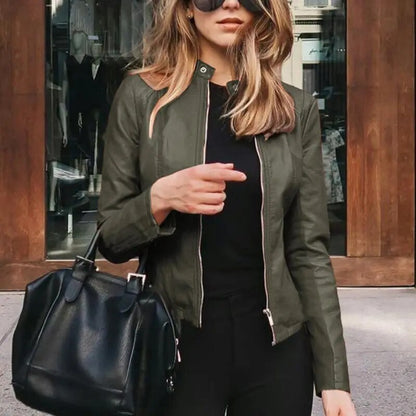 Sannela | Chaqueta de cuero clásica para mujer