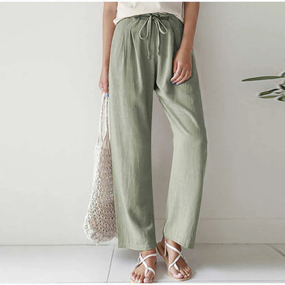Cintura elástica Bolsillo plisado para pantalón de pierna ancha