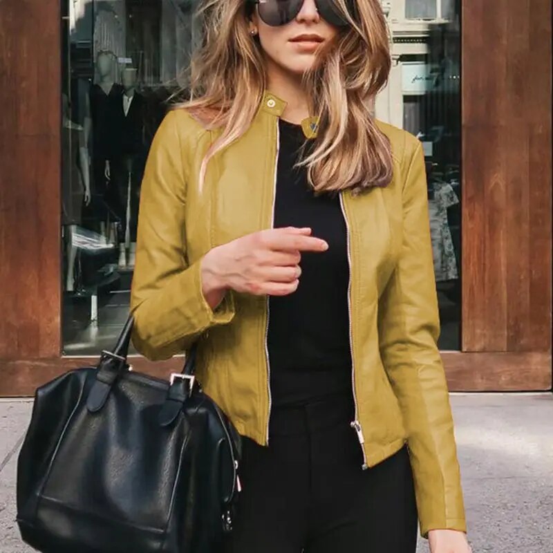 Sannela | Chaqueta de cuero clásica para mujer