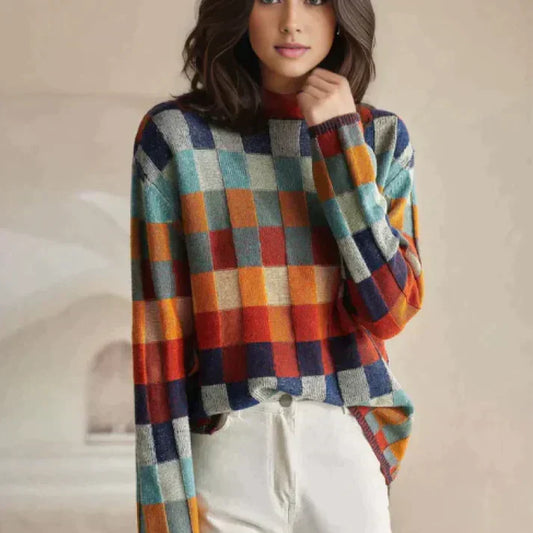 Sandrine | Costura Patchwork Cuello alto