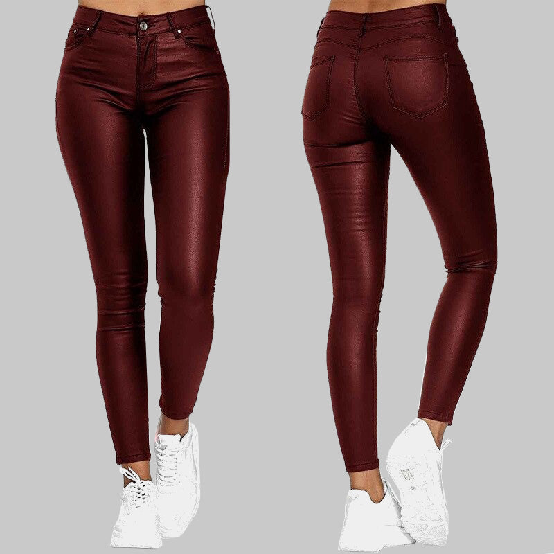 Pantalón de piel ChicFlex Slim