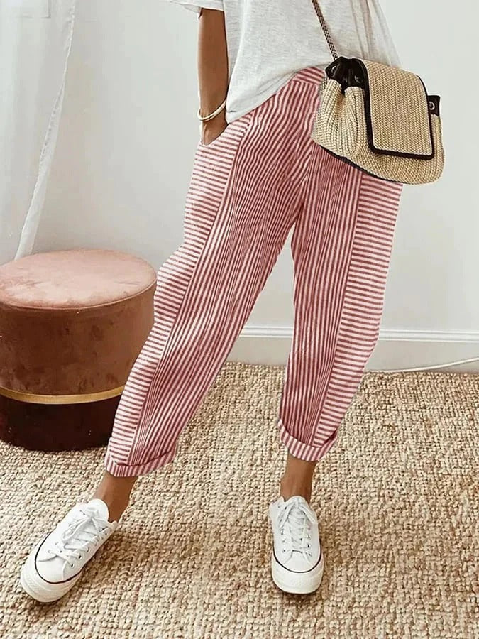 Pantalones a rayas Elegantes y versátiles