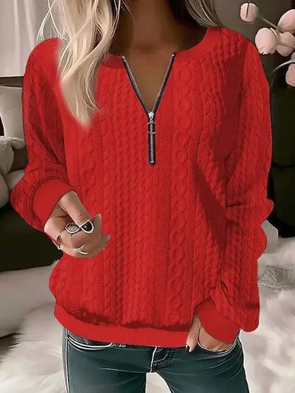 Jersey de mujer con media cremallera