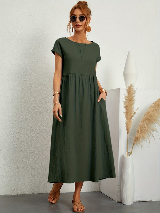 Vestido casual con escote en V