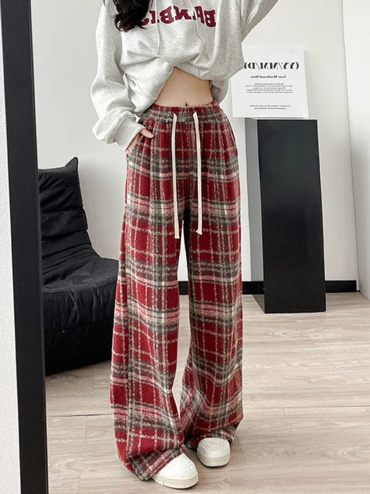 Tara | Pantalones de lana de tartán vintage