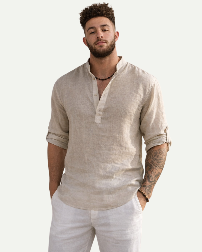 Męska Tunika Dopasowany Krój
