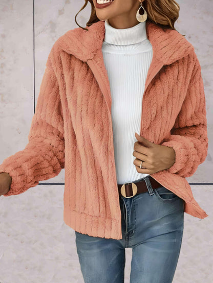 Chaqueta de punto para mujer con cuello de polo