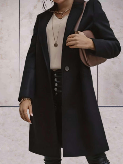 Chaqueta trench de mujer con un solo botón