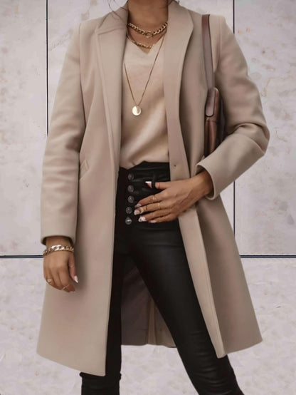 Chaqueta trench de mujer con un solo botón