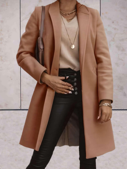 Chaqueta trench de mujer con un solo botón