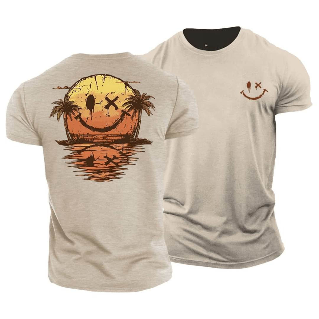 Męska Koszulka T-Shirt Nadruk Palma Uśmiech