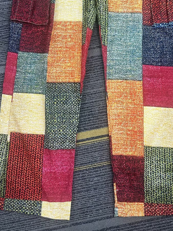 Męskie Spodnie Cargo Patchwork