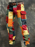 Męskie Spodnie Cargo Patchwork