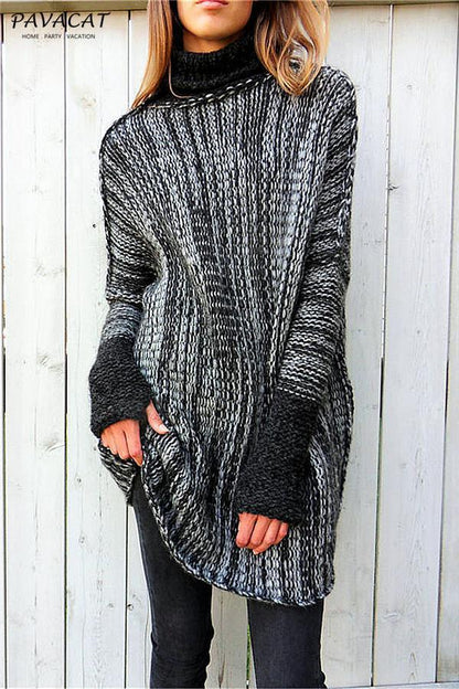 Cuello alto de señora con abertura