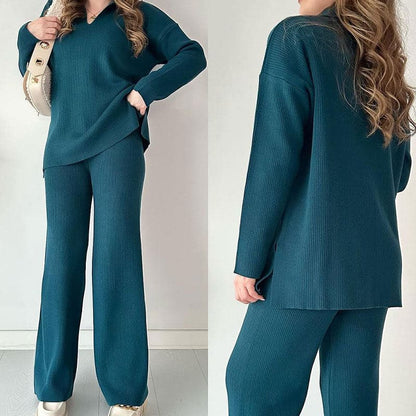 Melanette - Conjunto casual de camisa y pantalón para mujer