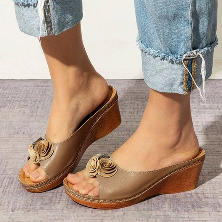 Ximena® | Cómodas sandalias flor de piel