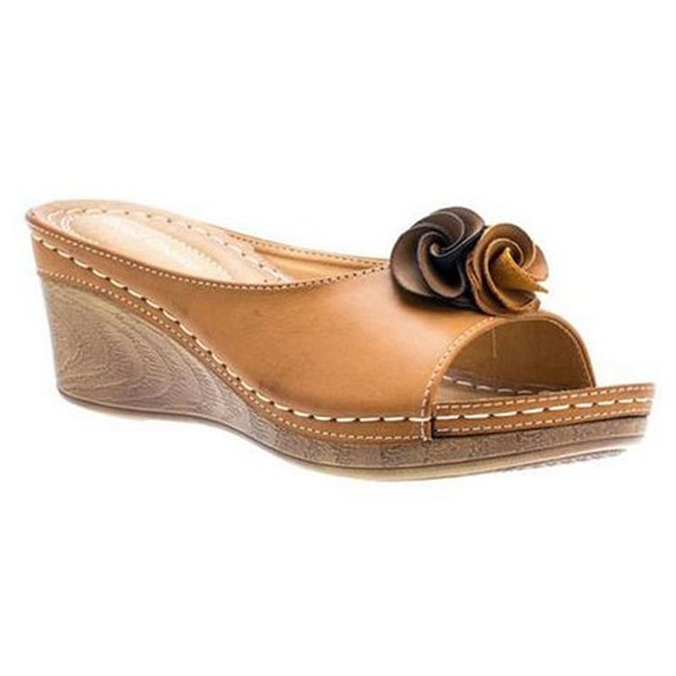 Ximena® | Cómodas sandalias flor de piel