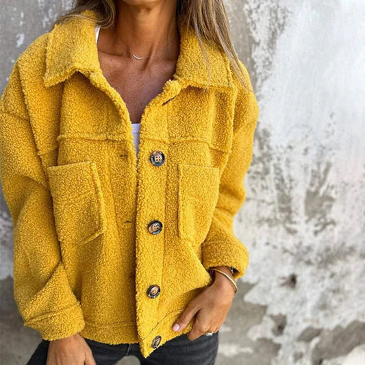 Oligna™ | Chaqueta corta con solapas de lana