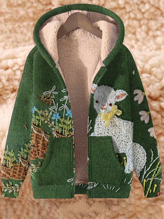 Heidi Fashion | Print Sudadera Manga Larga Zip-Up Chaqueta Gruesa