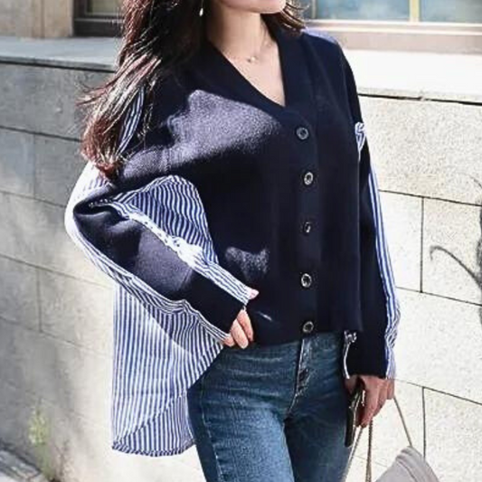 WALBURGA - Camisa de lujo de manga larga para mujer