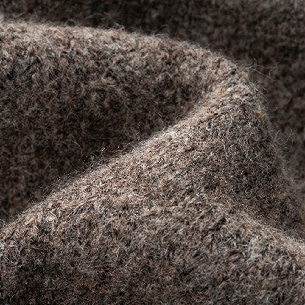 Sweter Męski Oversize Kołnierzyk Polo Dekolt V