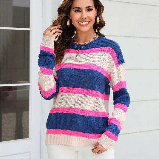 Mara | Jersey de rayas multicolor de mujer