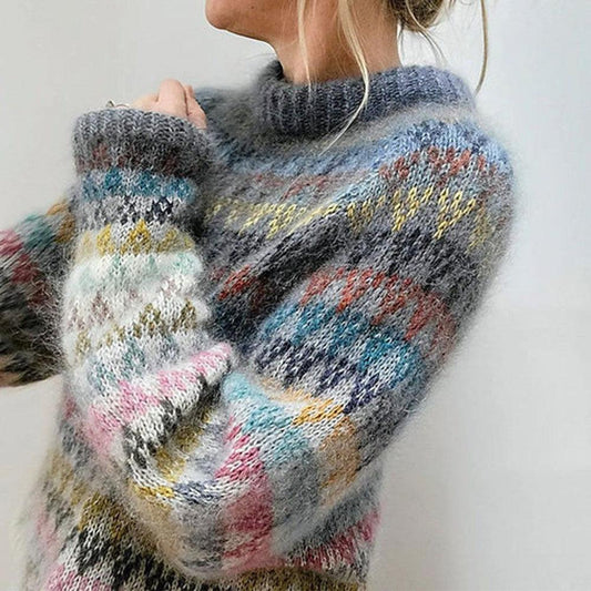 Neilma - Jersey de cuello alto de punto para mujer