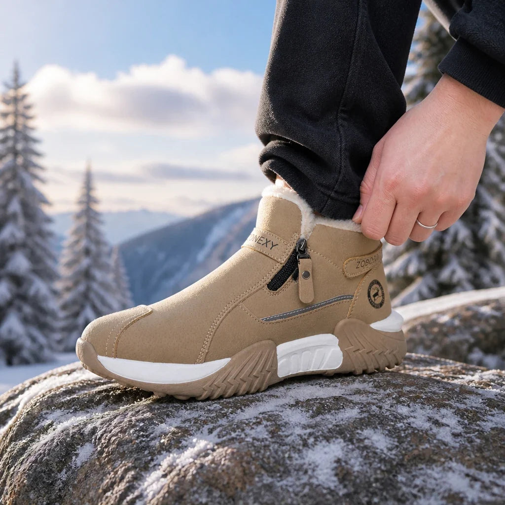 Botki Damskie Sneakersy na Platformie Boczny Zamek