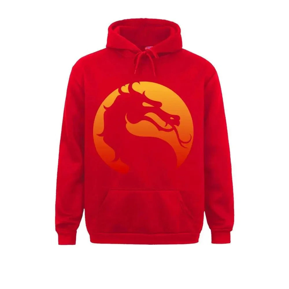 Kurt | Cálida sudadera con capucha y estampado del dragón de Mortal Kombat para hombre y mujer