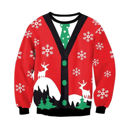 Jannis | Cálido jersey de punto con motivos navideños en 3D para hombre y mujer