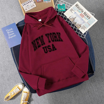 George | Sudadera con capucha y estampado NEW YORK USA para mujer
