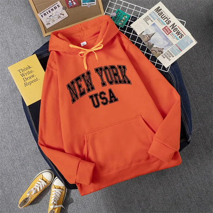 George | Sudadera con capucha y estampado NEW YORK USA para mujer