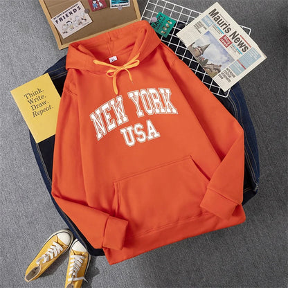 George | Sudadera con capucha y estampado NEW YORK USA para mujer