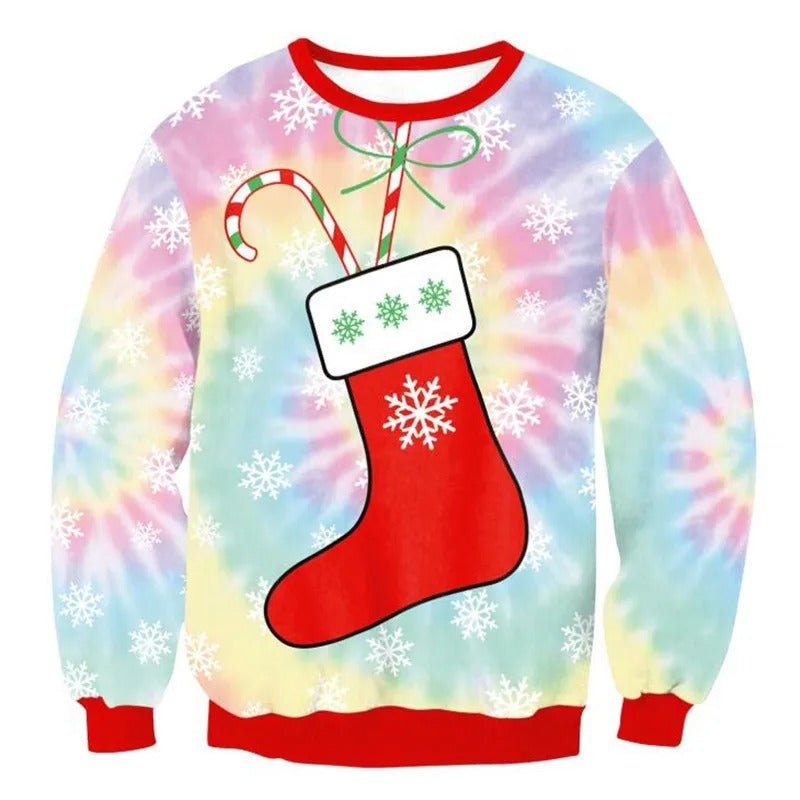 Joris | Cálido jersey de punto con un divertido motivo navideño en 3D para hombre y mujer