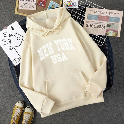 George | Sudadera con capucha y estampado NEW YORK USA para mujer