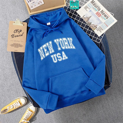 George | Sudadera con capucha y estampado NEW YORK USA para mujer