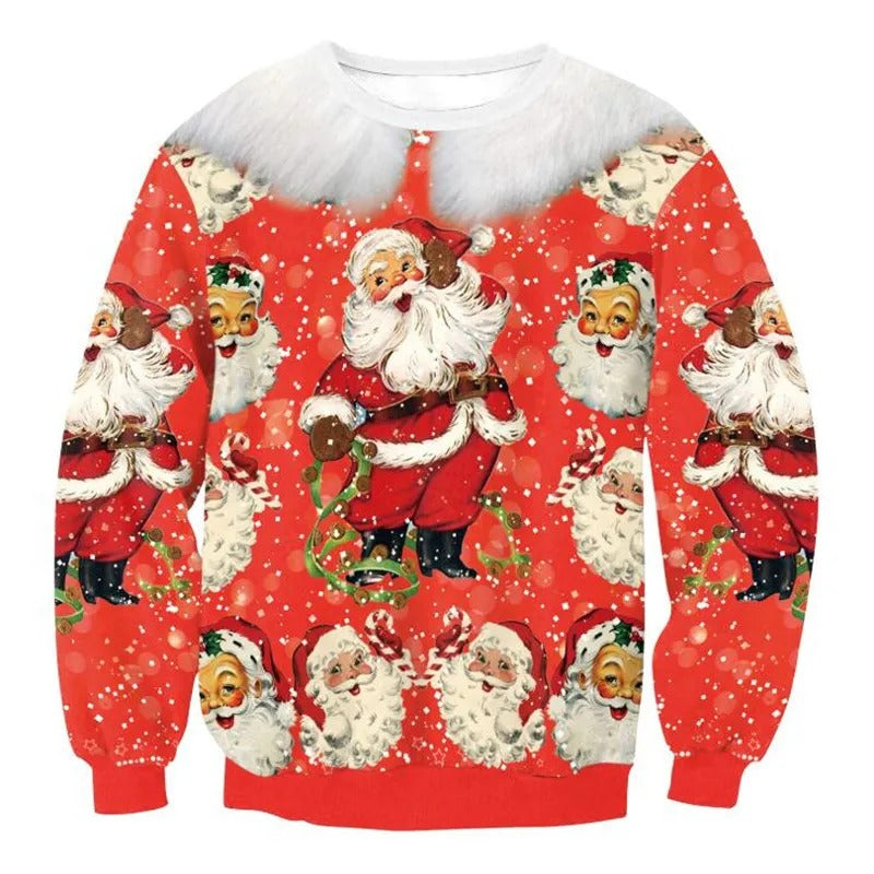 Joris | Cálido jersey de punto con un divertido motivo navideño en 3D para hombre y mujer