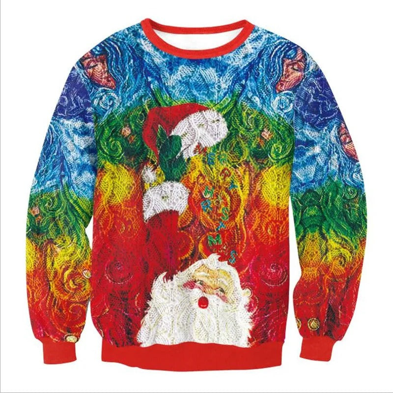 Joris | Cálido jersey de punto con un divertido motivo navideño en 3D para hombre y mujer