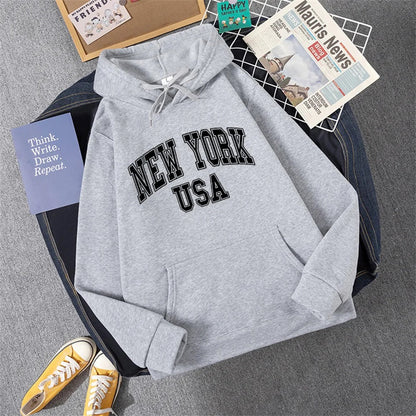 George | Sudadera con capucha y estampado NEW YORK USA para mujer