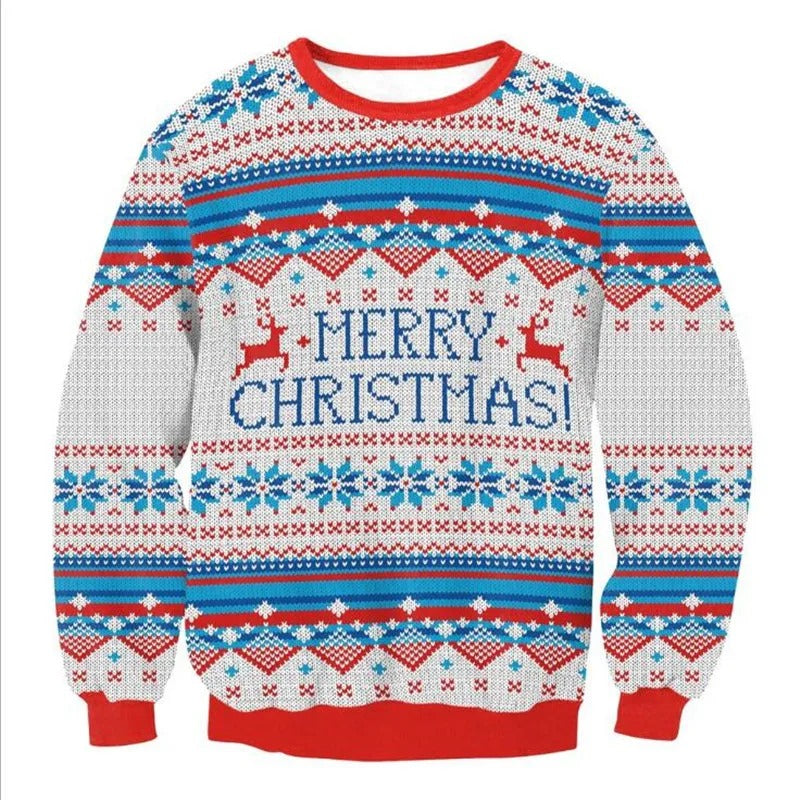 Joris | Cálido jersey de punto con un divertido motivo navideño en 3D para hombre y mujer