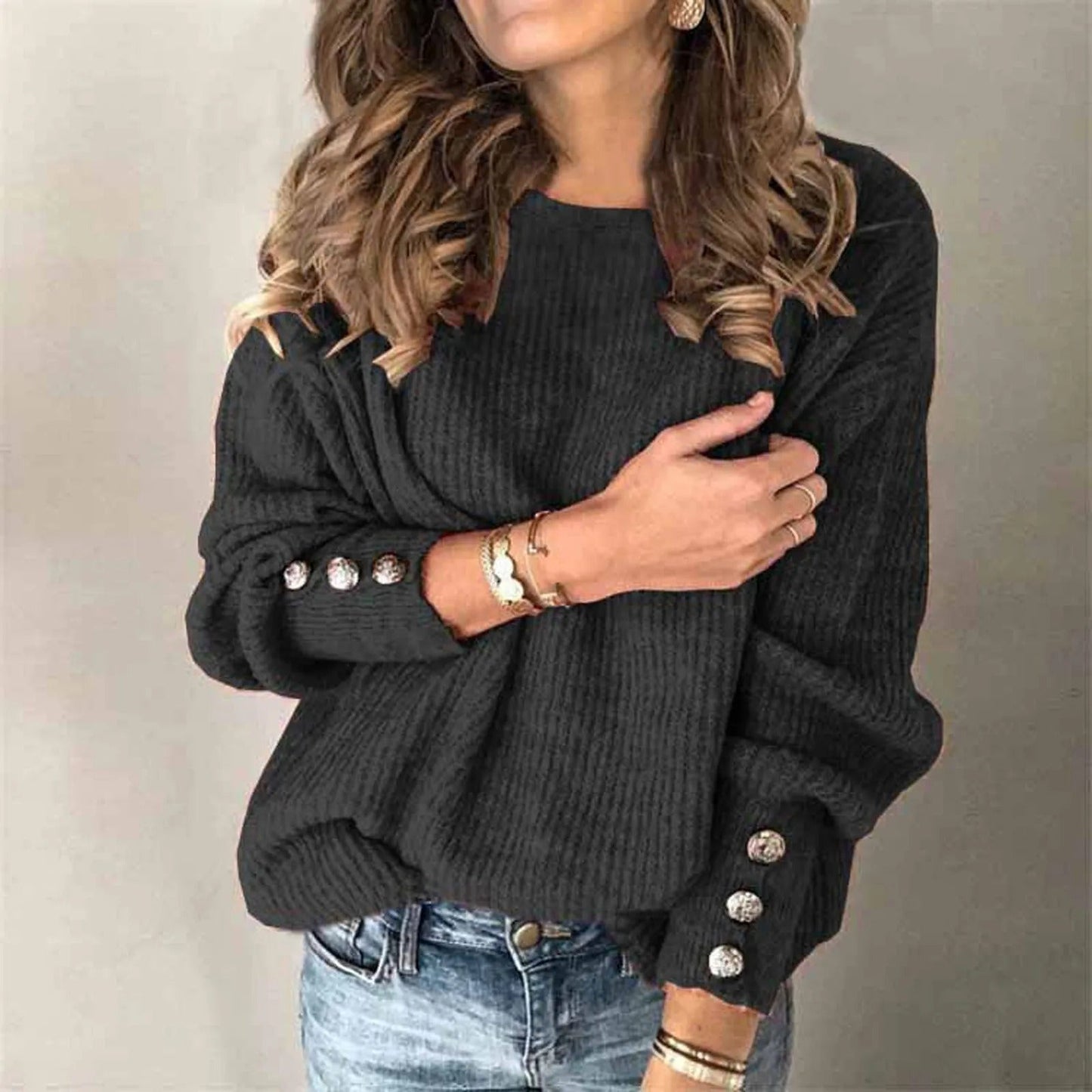 Ulric| Jersey holgado de mujer con escote redondo