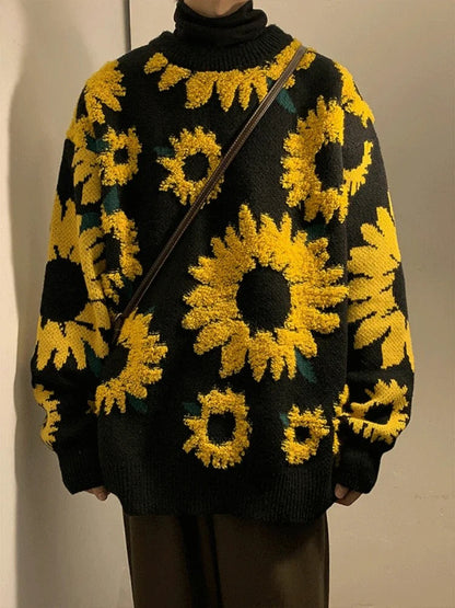 Sofie | Jersey oversize con diseño de girasoles