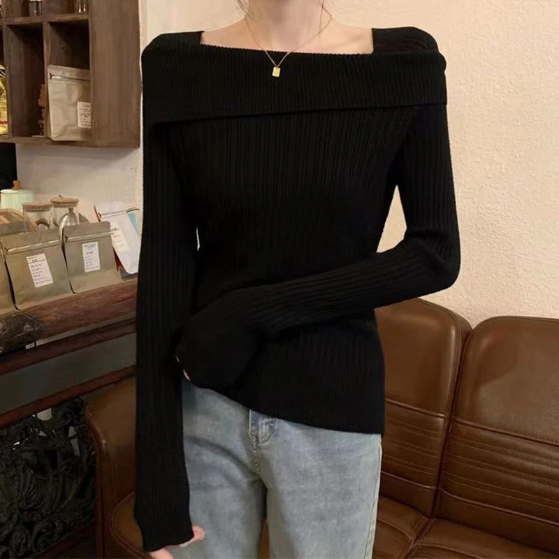 Estelle | Jersey de punto sin hombros para mujer