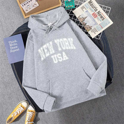 George | Sudadera con capucha y estampado NEW YORK USA para mujer